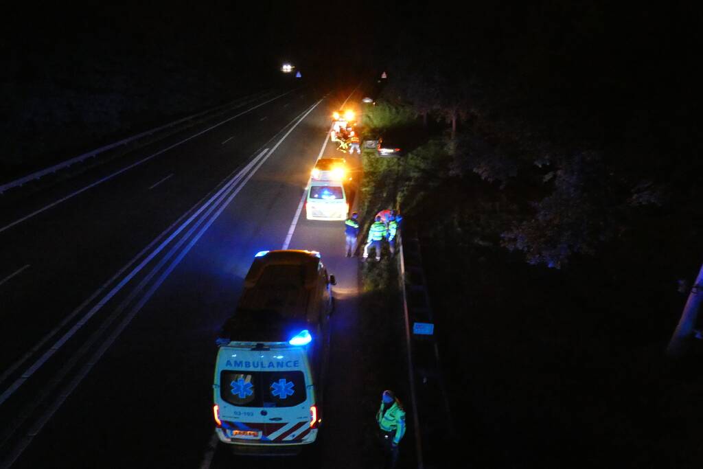 Gewonden bij aanrijding op snelweg