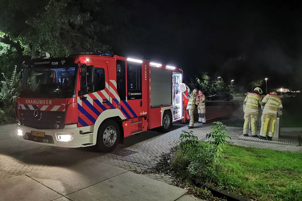 Flinke brand in ondergrondse container