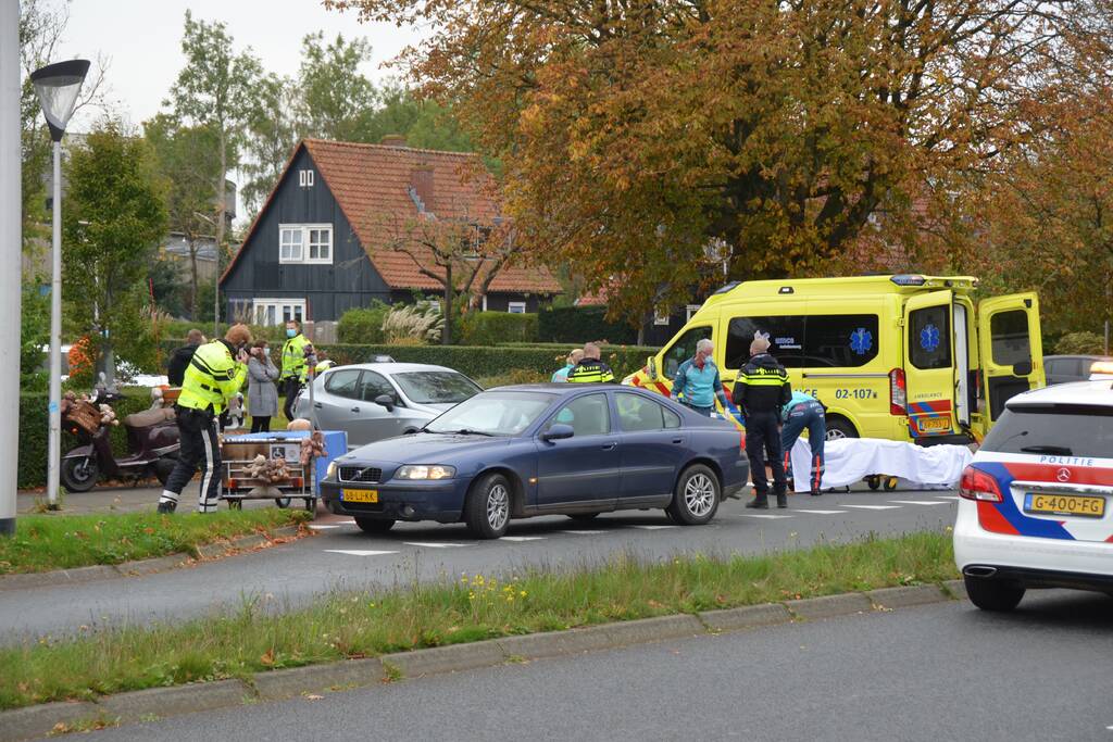 Ongeval tussen personenauto en scooter