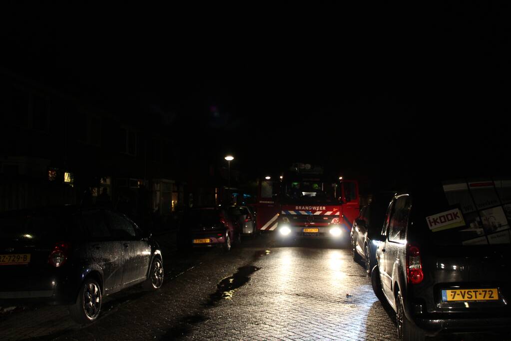 Brand in schoorsteen van woning