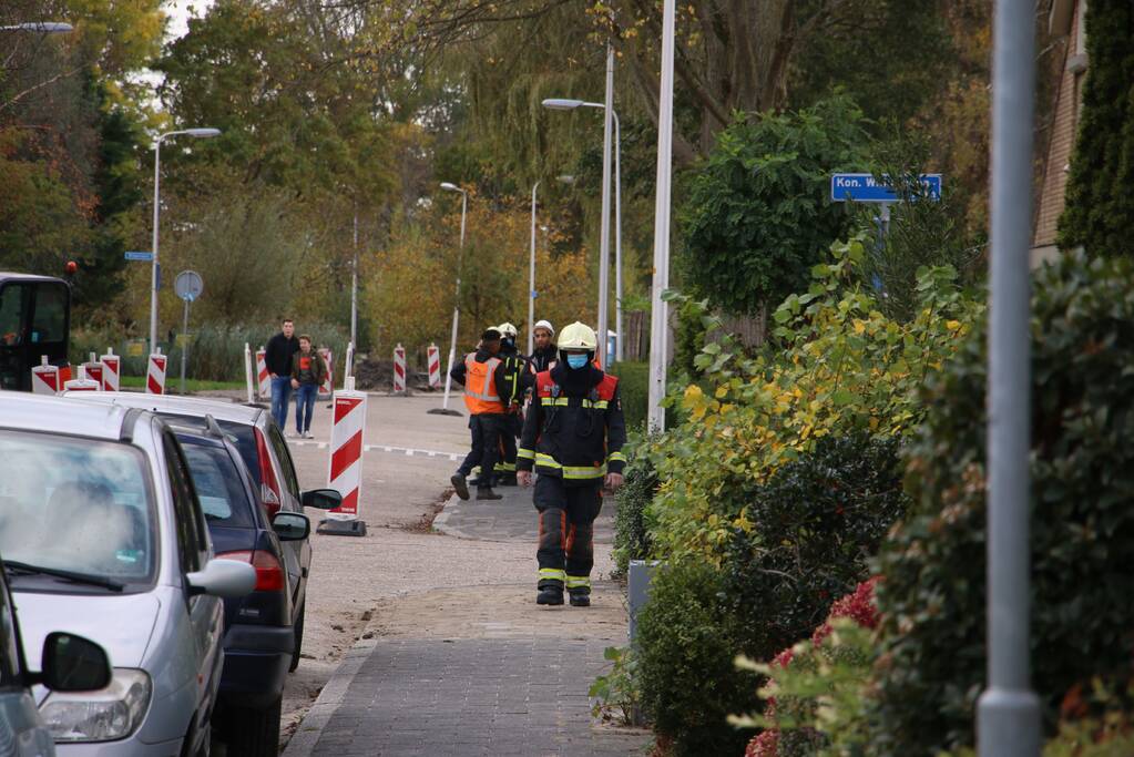 Gaslek ontstaan door graafwerkzaamheden