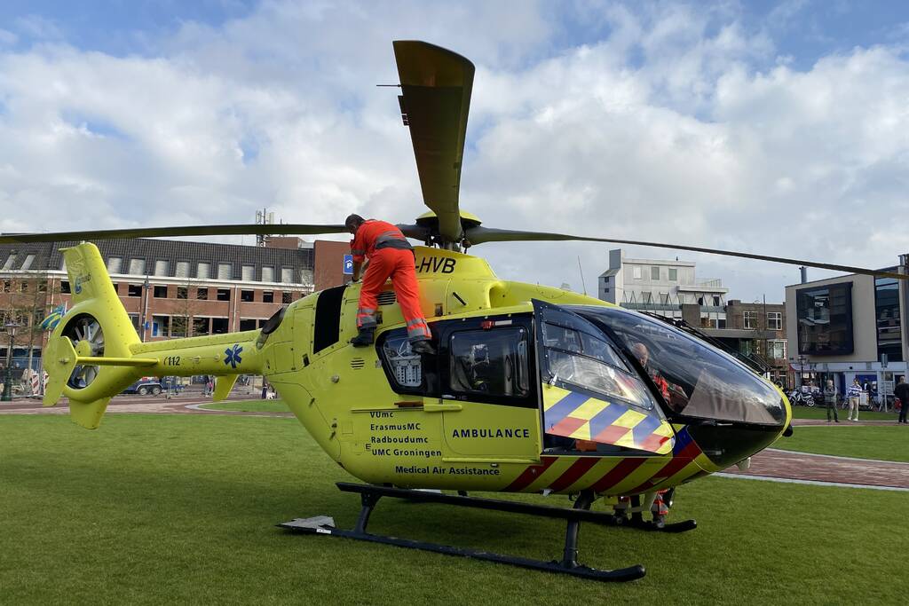 Traumahelikopter landt voor ongeval in huis