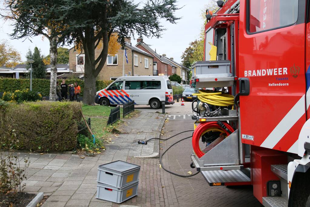 Gasleiding geraakt bij graafwerkzaamheden