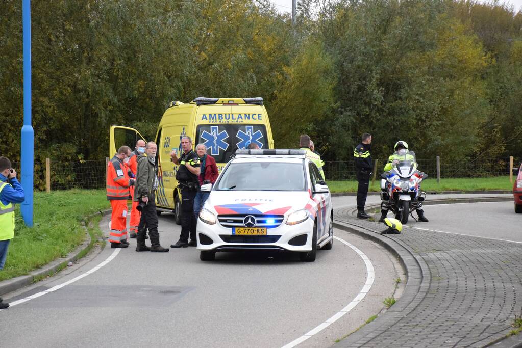 Traumahelikopter landt voor eenzijdig ongeval met motorrijder