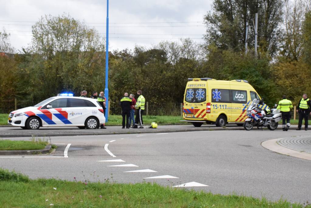 Traumahelikopter landt voor eenzijdig ongeval met motorrijder