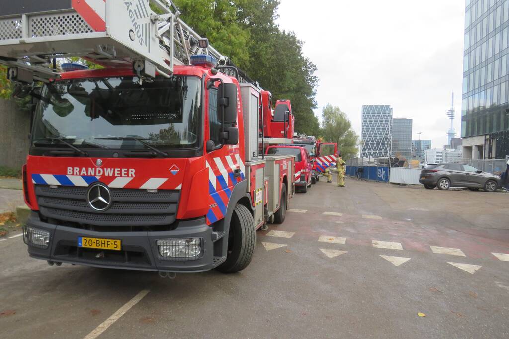 Brand op bouwplaats