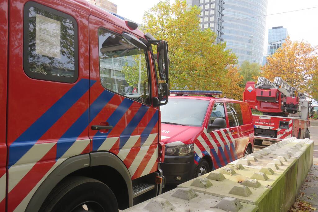 Brand op bouwplaats