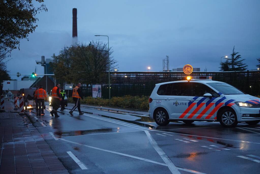 Flink gat in fietspad ontstaan