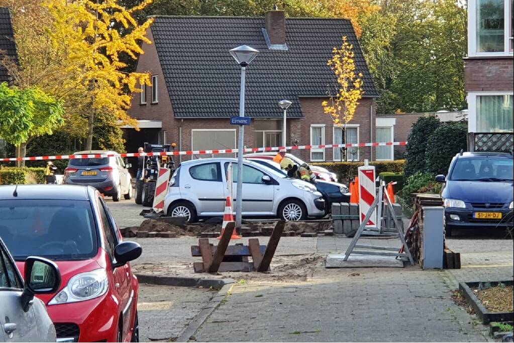 Straat afgesloten vanwege gaslekkage