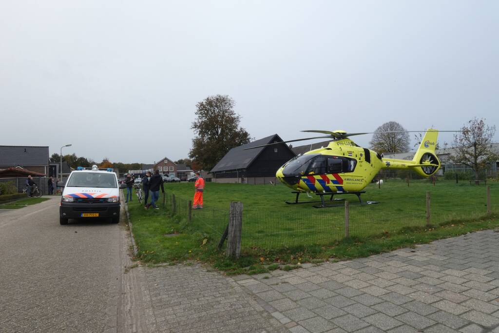 Traumahelikopter ingezet voor gewond kind