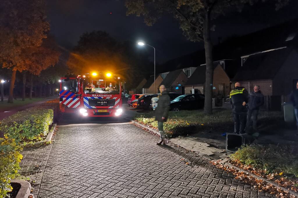 Papiercontainer verwoest door brand