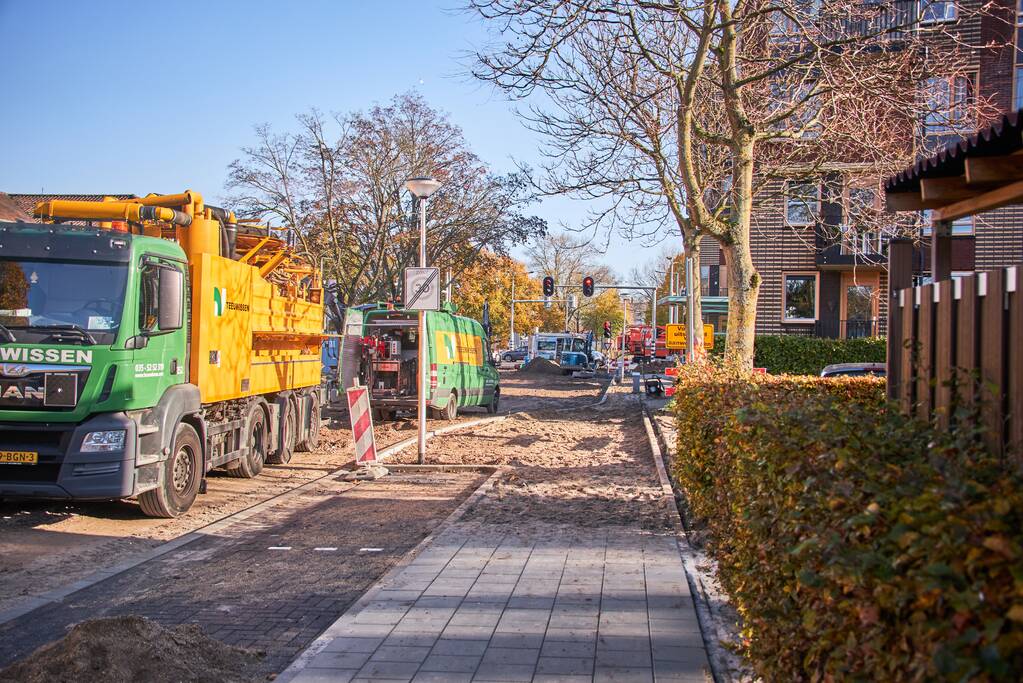 Waterleiding geraakt bij graafwerkzaamheden in Kruiskamp