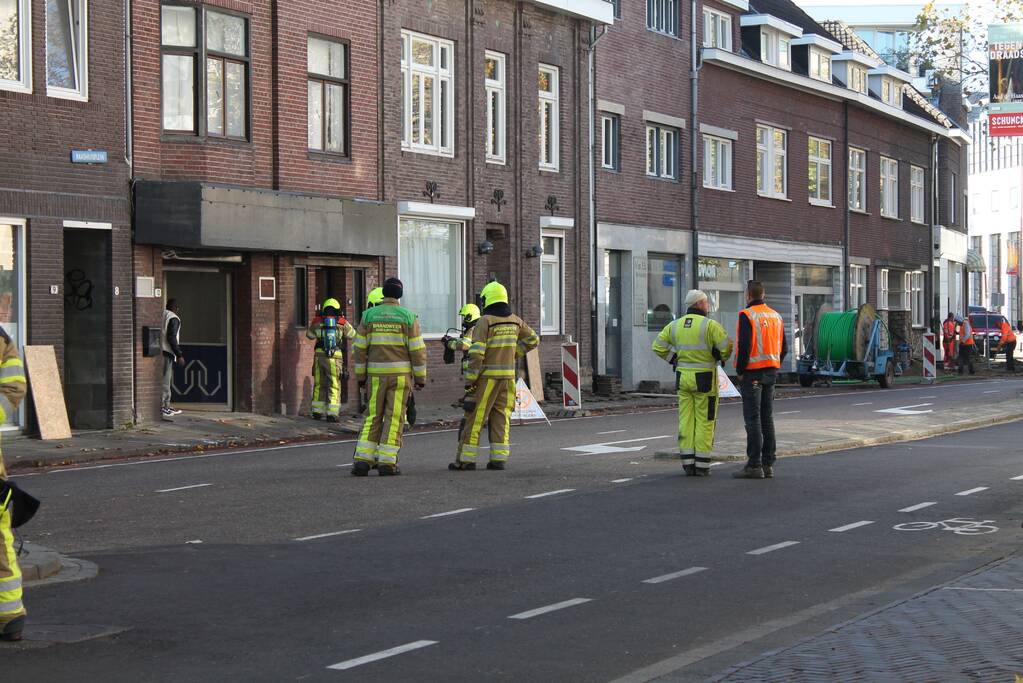 Straat volledig afgezet door gaslek