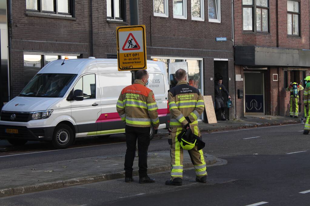 Straat volledig afgezet door gaslek