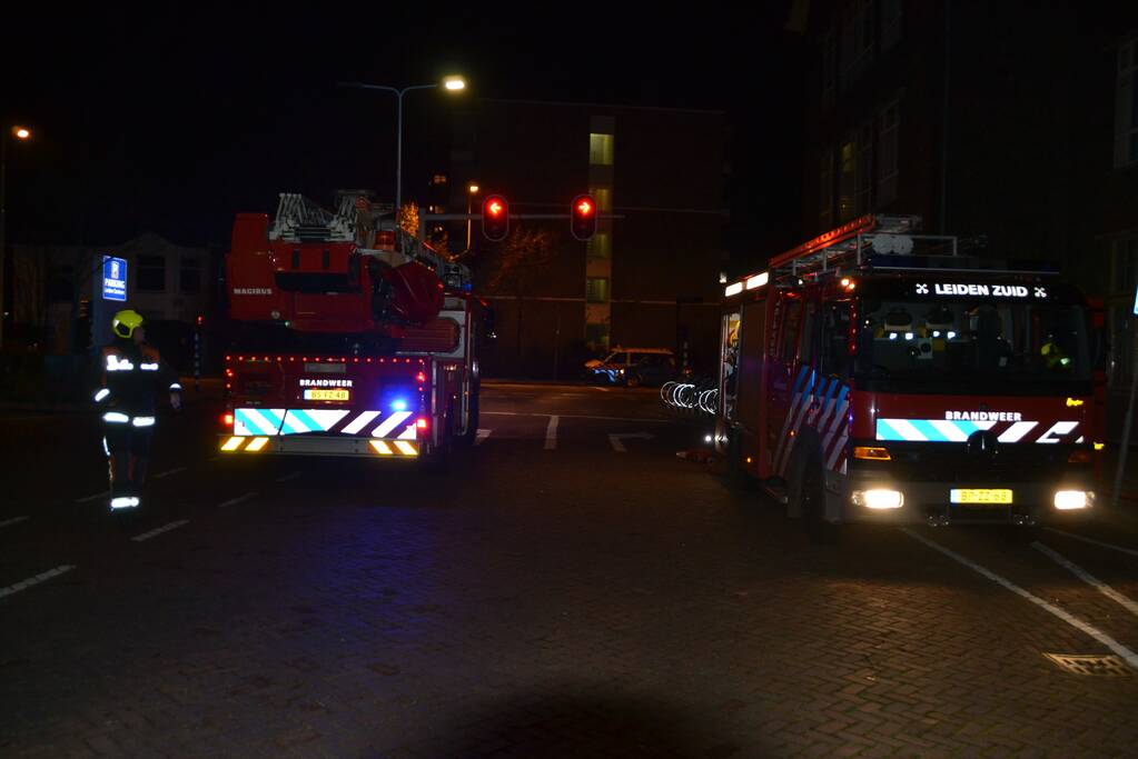 Felle brand in oud pand