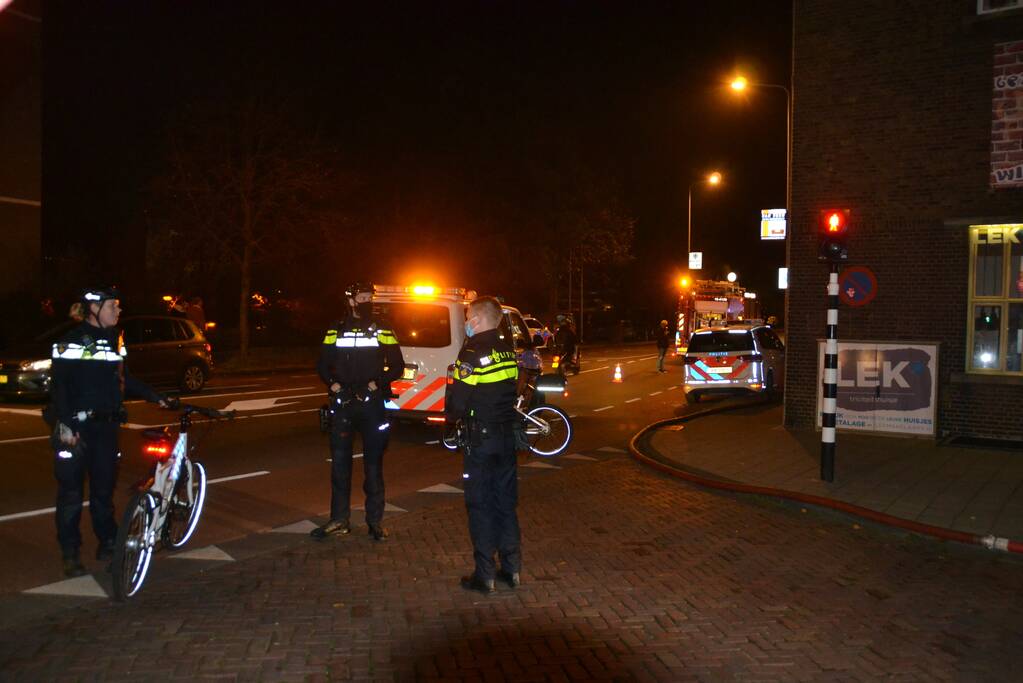Felle brand in oud pand