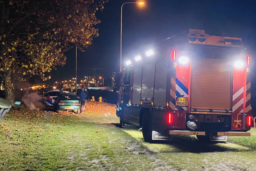 Autobrand blijkt buitenbrand