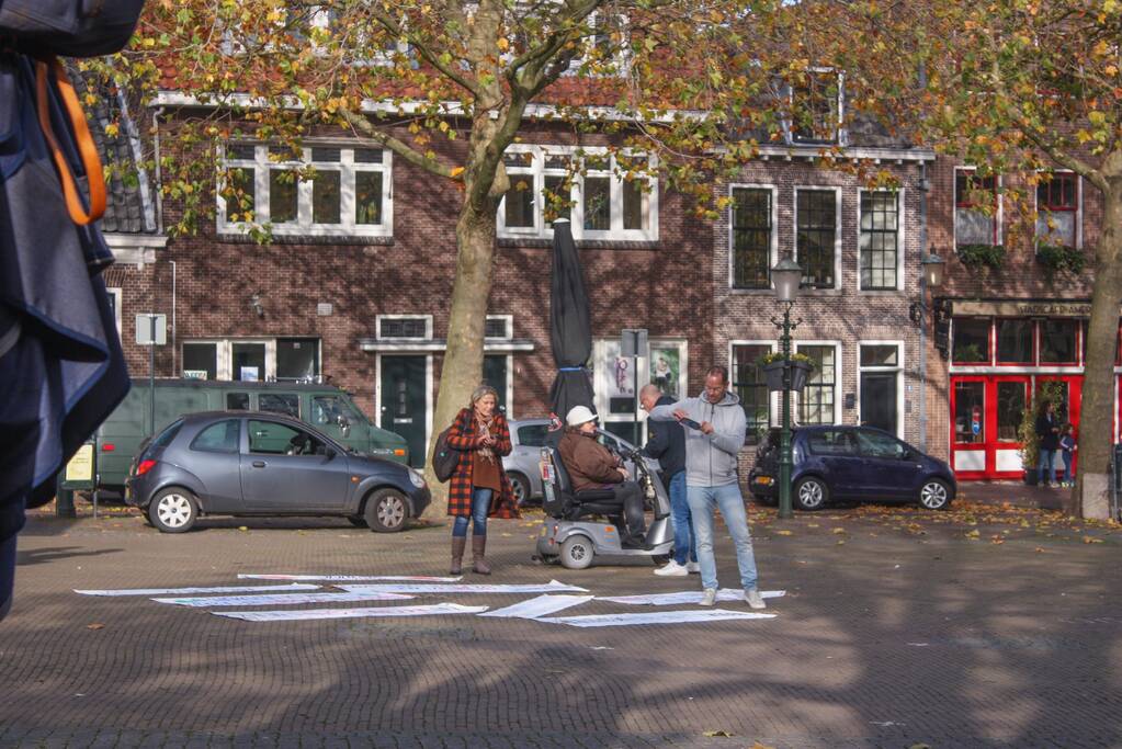 Demonstratie voor de vrijheid bij Onze Lieve Vrouwetoren