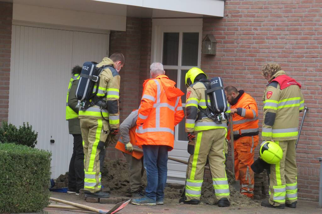 Gasleiding geraakt door aanleg glasvezel