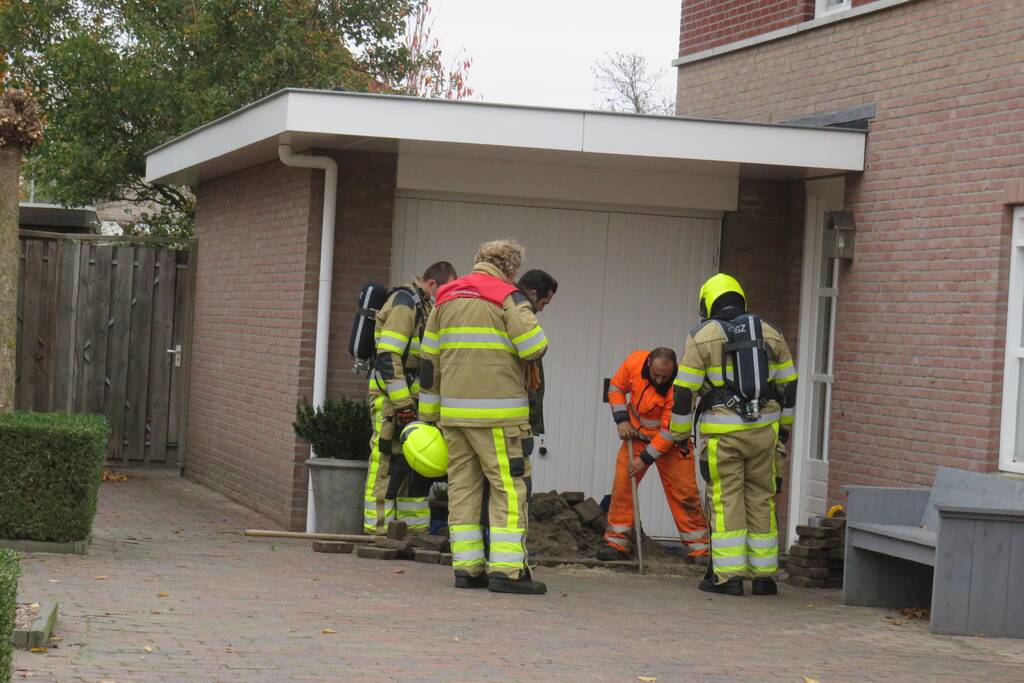 Gasleiding geraakt door aanleg glasvezel