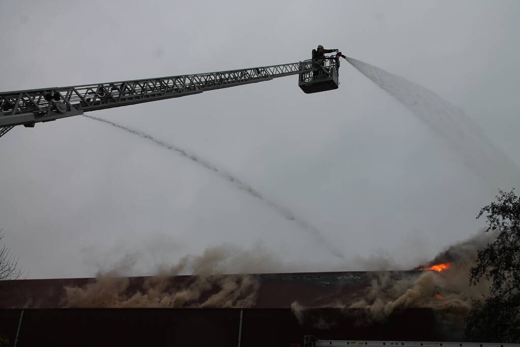 Sporthal Optisport De Schelft verwoest door brand