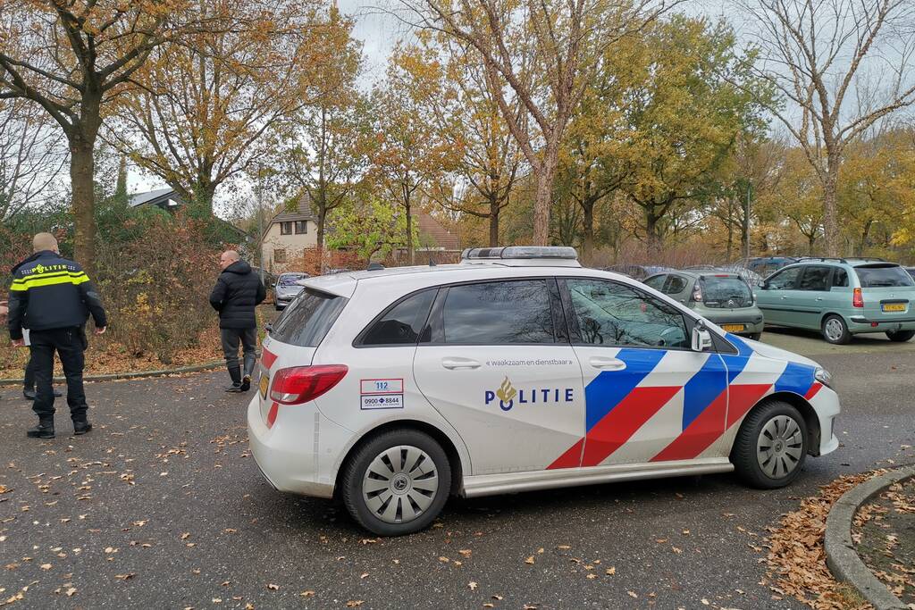 Brommobiel vliegt door het struikgewas