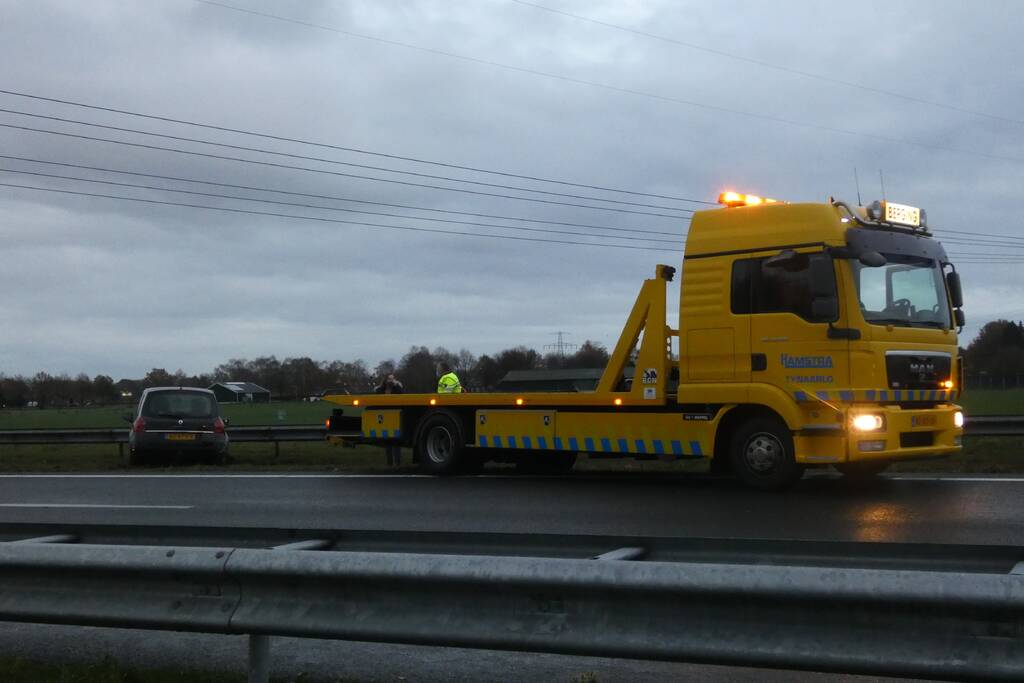 Rijstrook A28 afgesloten door ongeval