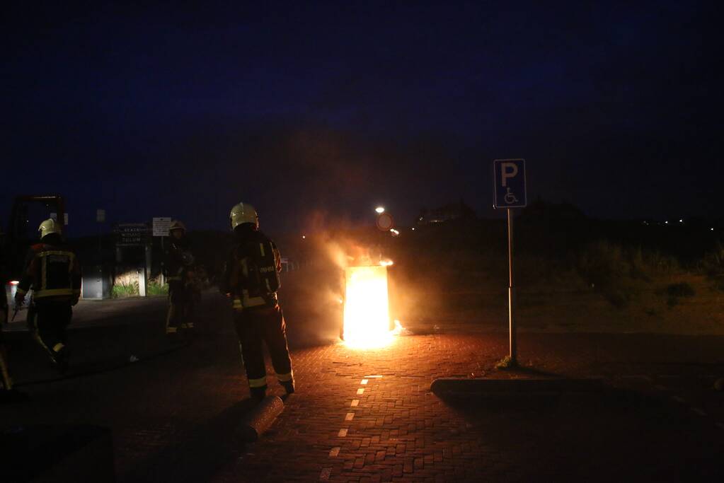 Wederom brand in een container