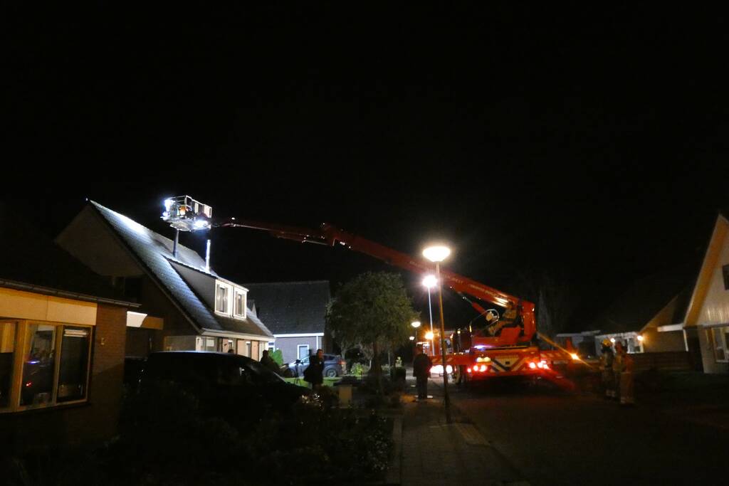 Brand ontstaan in schoorsteen van woning