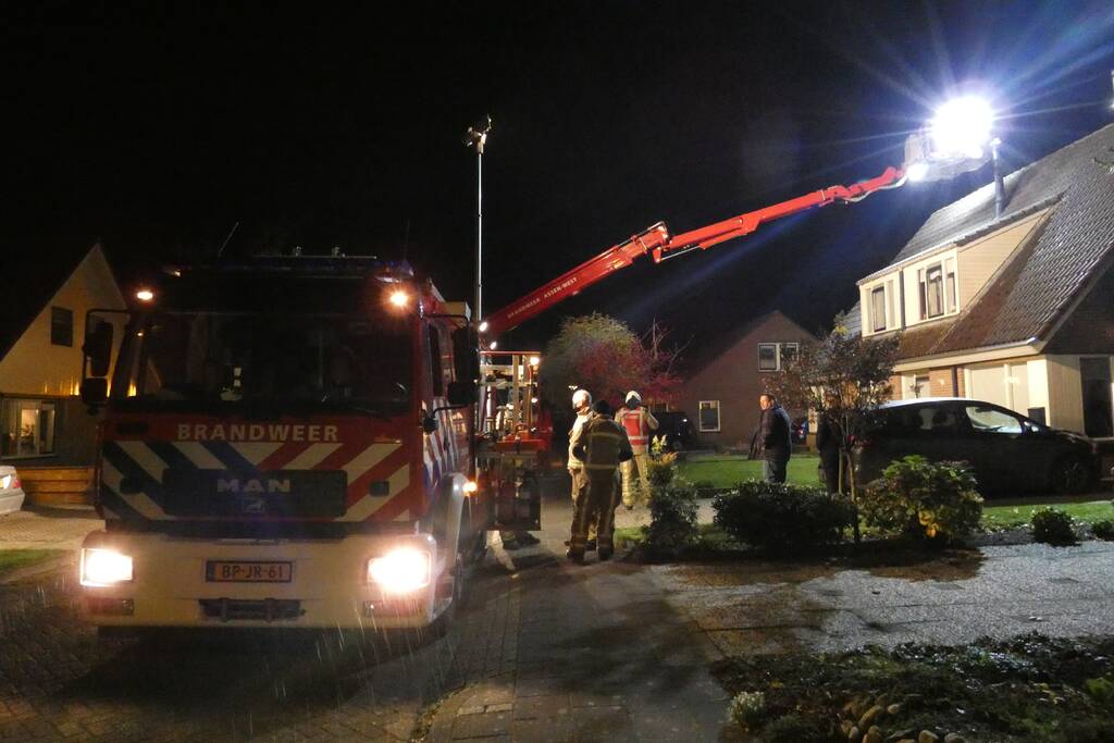 Brand ontstaan in schoorsteen van woning