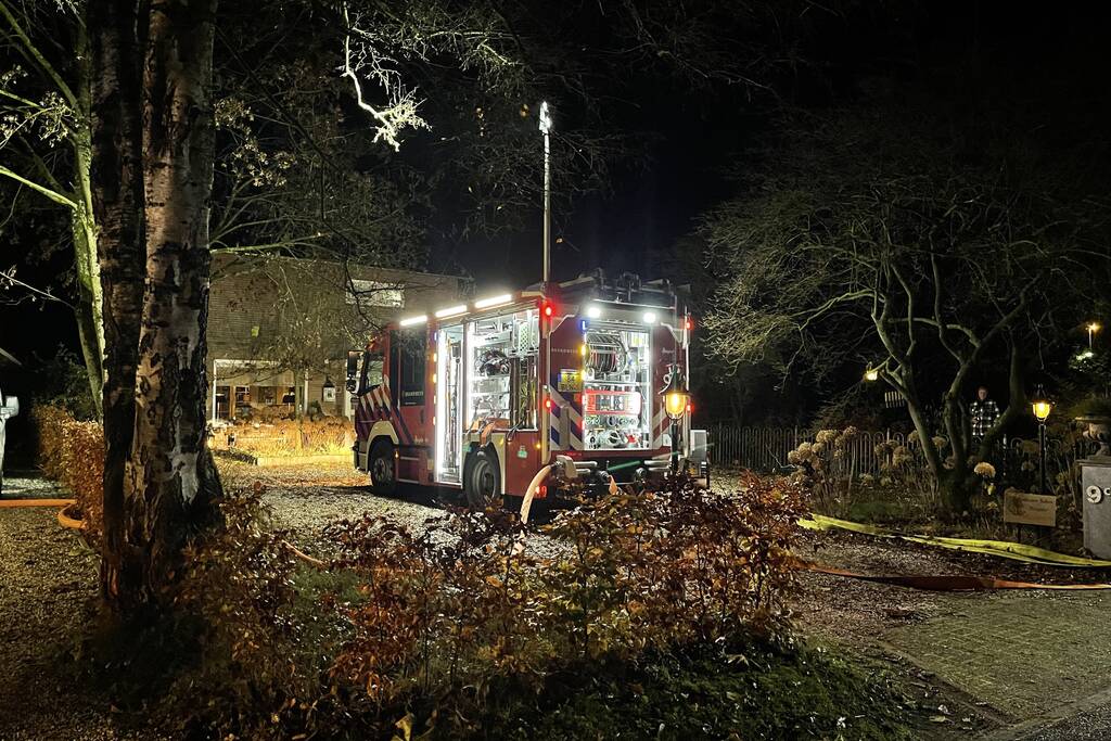 Brand in schoorsteen van woning