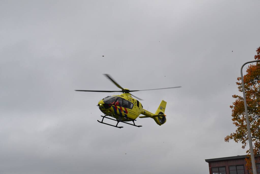 Traumahelikopter landt voor incident