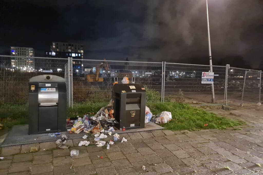 Brand in ondergrondse container