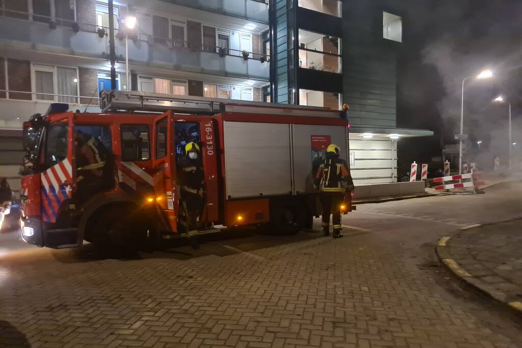 Brand in ondergrondse container