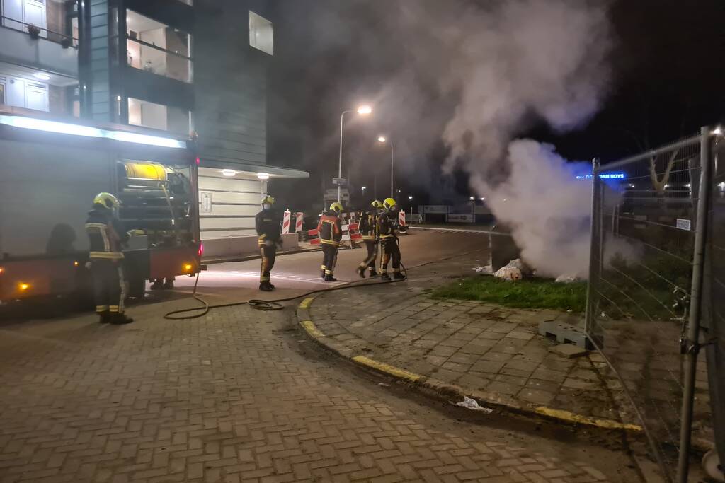 Brand in ondergrondse container