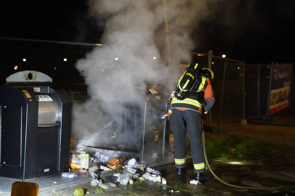 Brand in ondergrondse container
