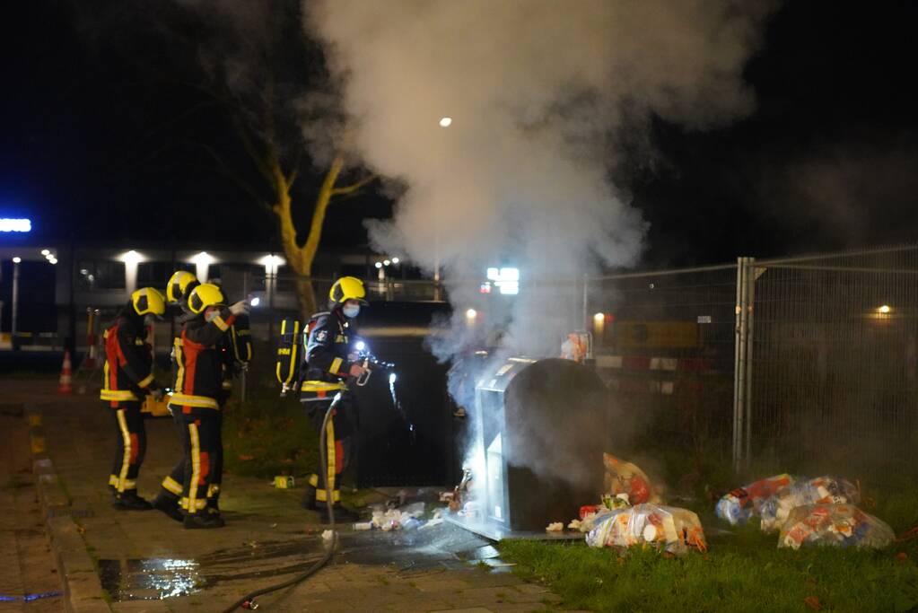 Brand in ondergrondse container
