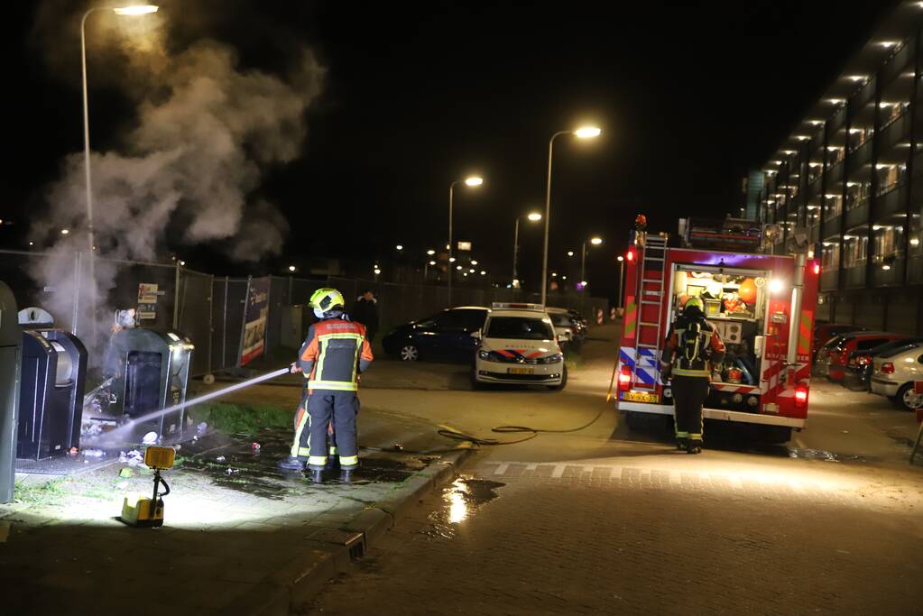 Brand in ondergrondse container