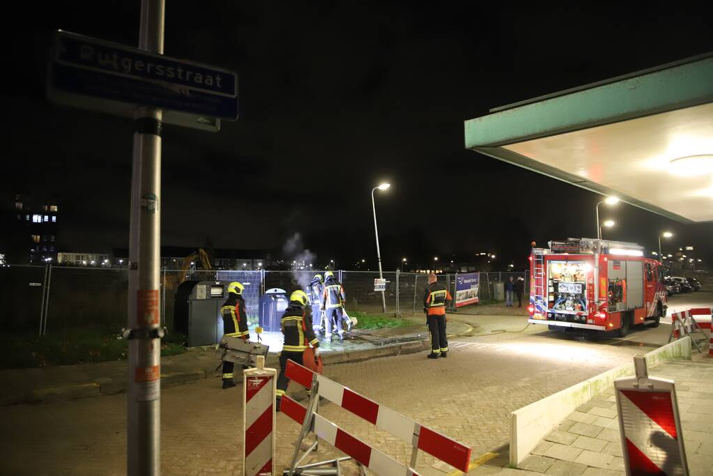 Brand in ondergrondse container