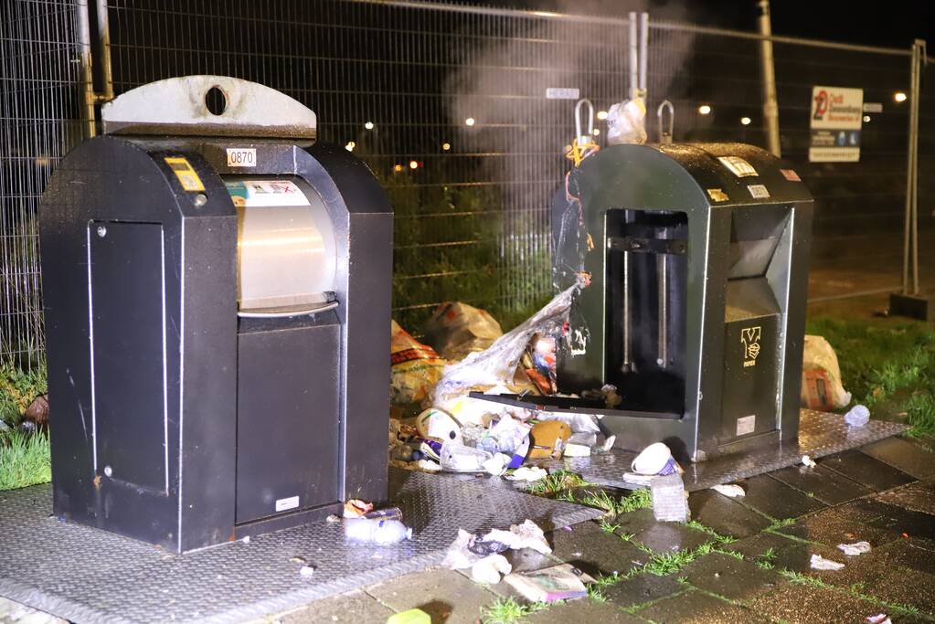 Brand in ondergrondse container