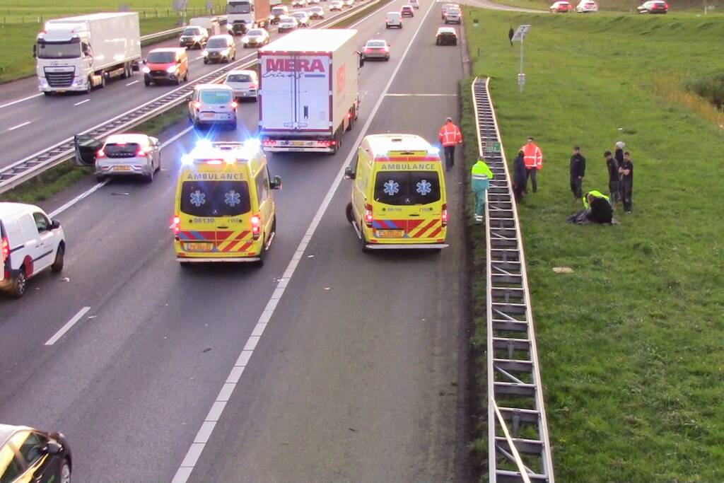 Ongeval zorgt voor file op snelweg
