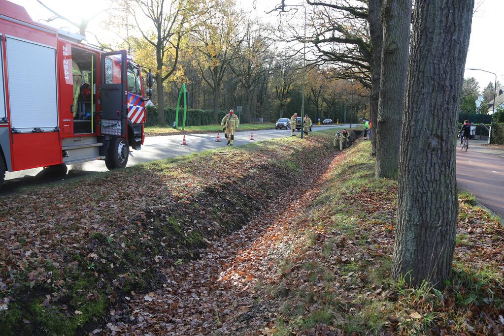 Gemeente raakt gasleiding tijdens schoonmaken van sloot