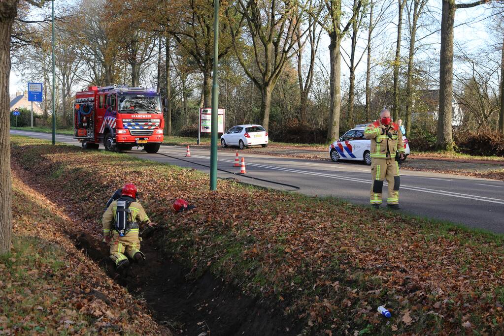 Gemeente raakt gasleiding tijdens schoonmaken van sloot