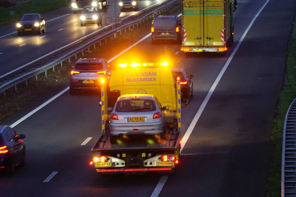 Flinke file door ongeval op snelweg