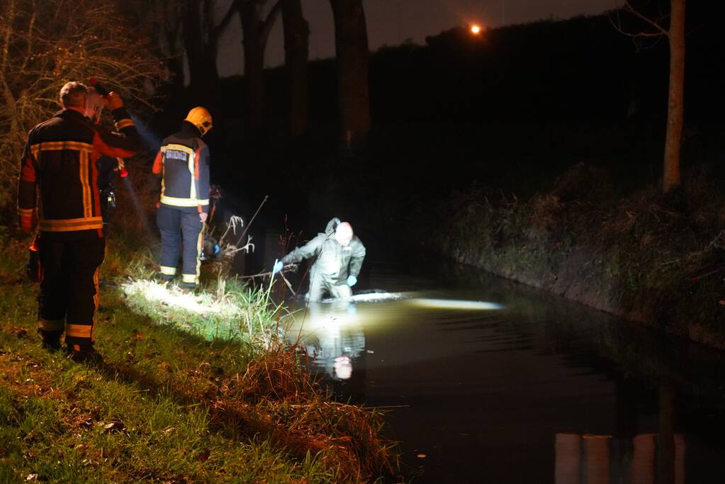 Onderzoek naar gevonden spullen in sloot