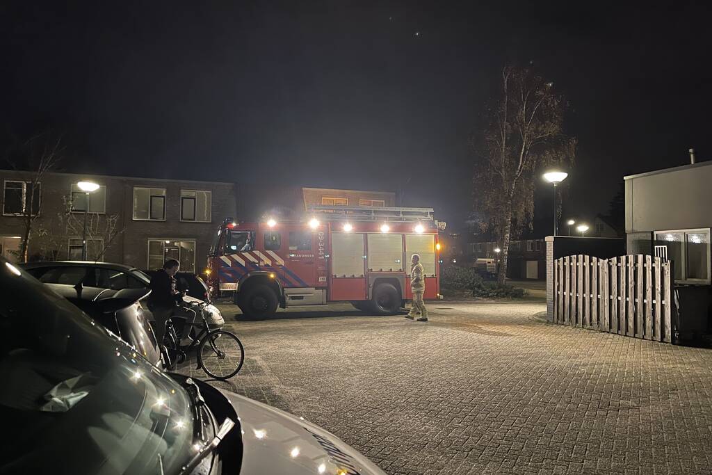 Brandende container snel geblust