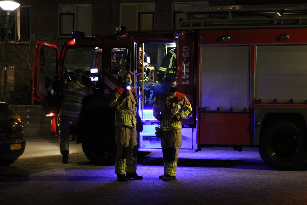 Brandende container snel geblust