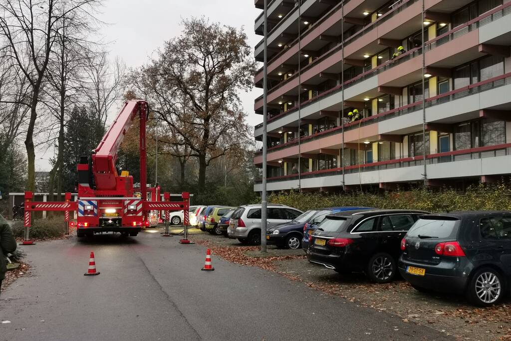 Brand op tweede etage in appartement
