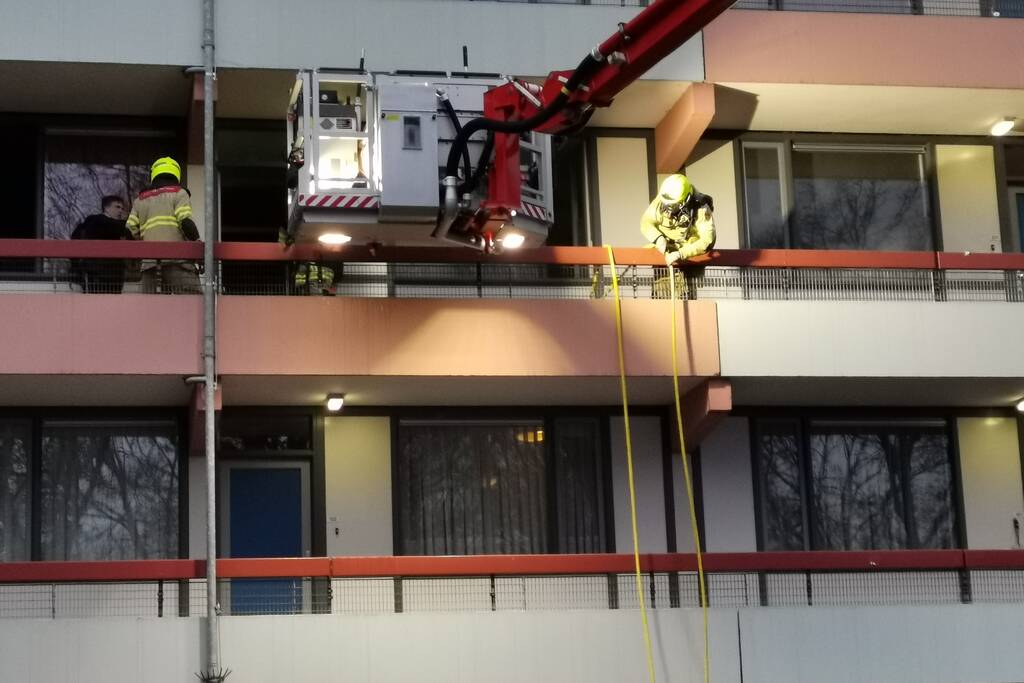 Brand op tweede etage in appartement