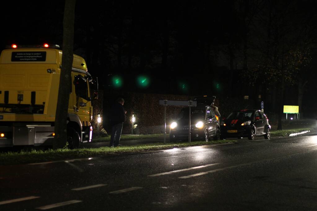 Botsing tussen vier auto's